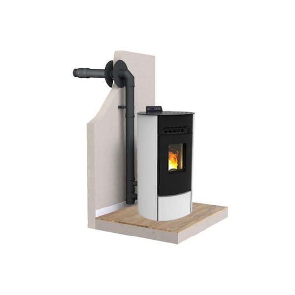PACK R9 FIREMATIC runder Pelletofen + Dinak Saugnapf-Set