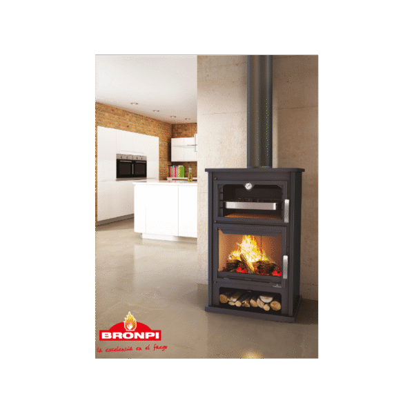 Holzofen mit Backofen - BRONPI Suiza Inox 14 kW