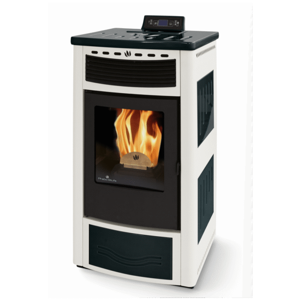 Belüfteter Keramik-Pelletofen - ORIGINAL PHEBO Maia Bicolore 14 kW