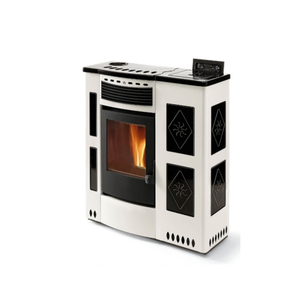 Extraflacher belüfteter Keramik-Pelletofen – ORIGINAL PHEBO Iris 13 kW