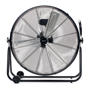 Ventilador Industrial de Suelo, 140 W, Acero Inoxidable, 3 Velocidades, Negro, Huracán